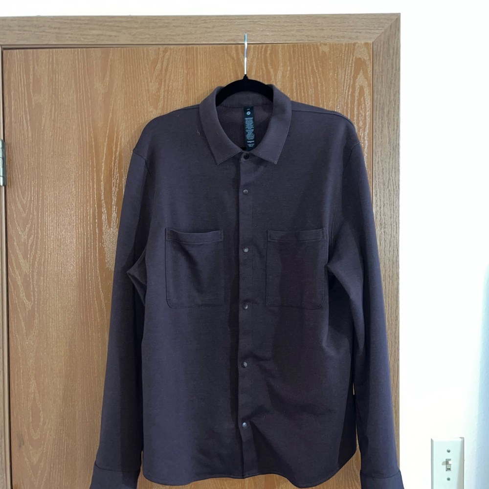Lululemon Overshirt French Terry Snap Front Espresso Brown Men’s Large